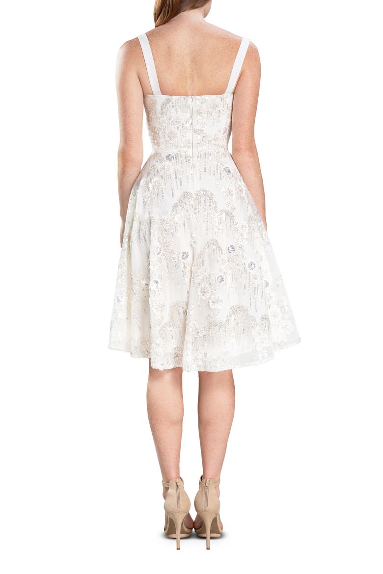 Adelina Sequin Fit & Flare Dress, Alternate, color, WHITE MULTI