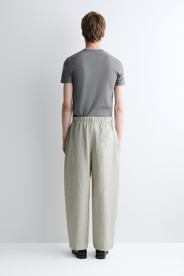 Linen Relaxed-fit Barrel-leg Pants, Alternate, color, LIGHT GREEN