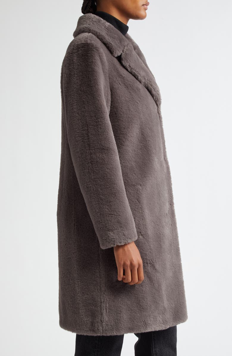 Herno Single Breasted Faux Fur Coat, Alternate, color,