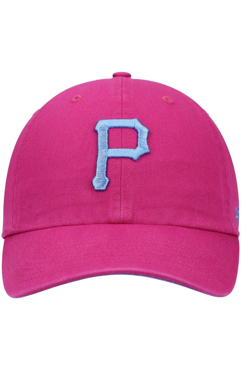 '47 Men's '47 Pink Pittsburgh Pirates Periwinkle Orchid Undervisor Clean Up Adjustable Hat, Alternate, color, 