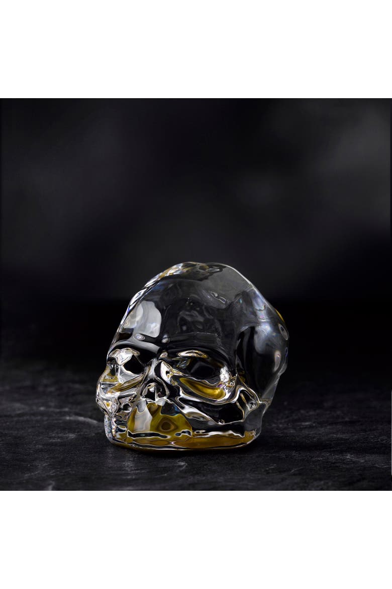 Memento Mori Faceted Skull S, Alternate, color, Bottom Gold Coating