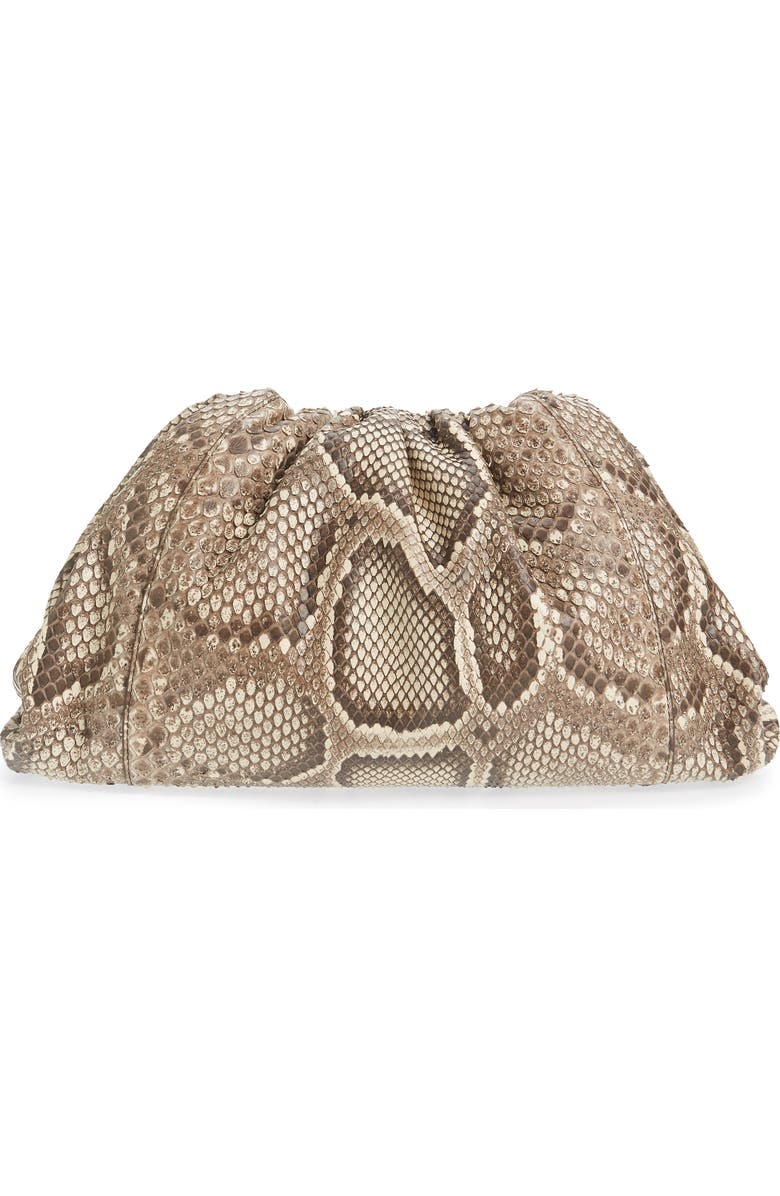 Bottega Veneta The Pouch Genuine Python Clutch, Main, color,