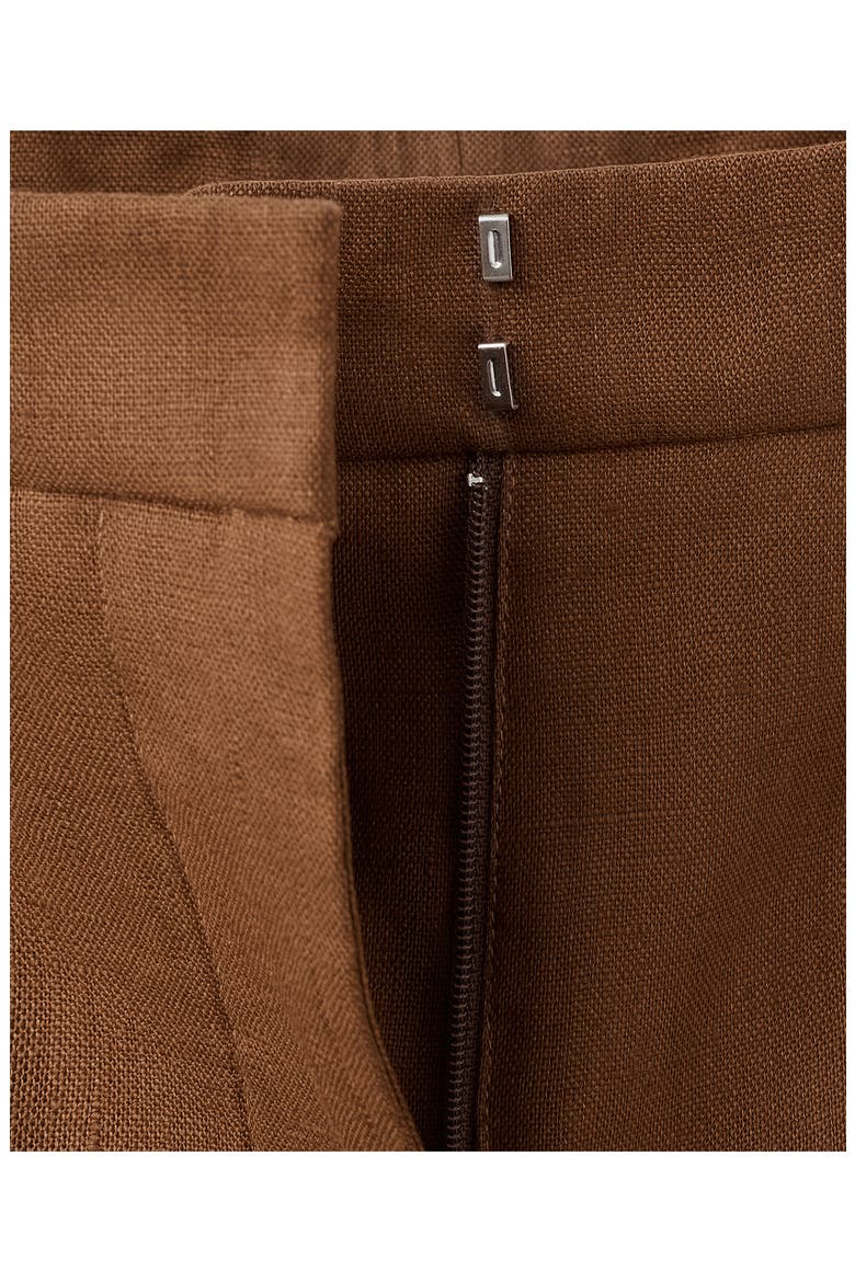 Linen Suit Pants, Alternate, color, BROWN