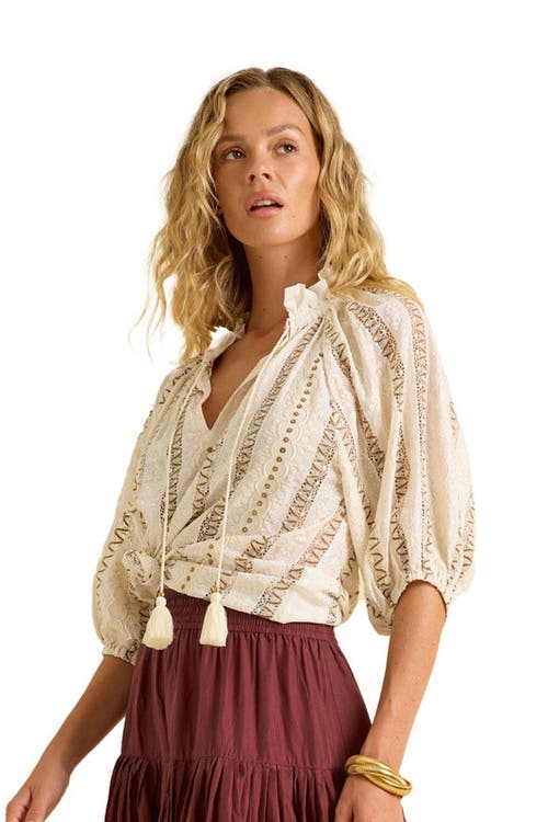 Calypso St Barth Calypso St. Barth Harper Top In Beige