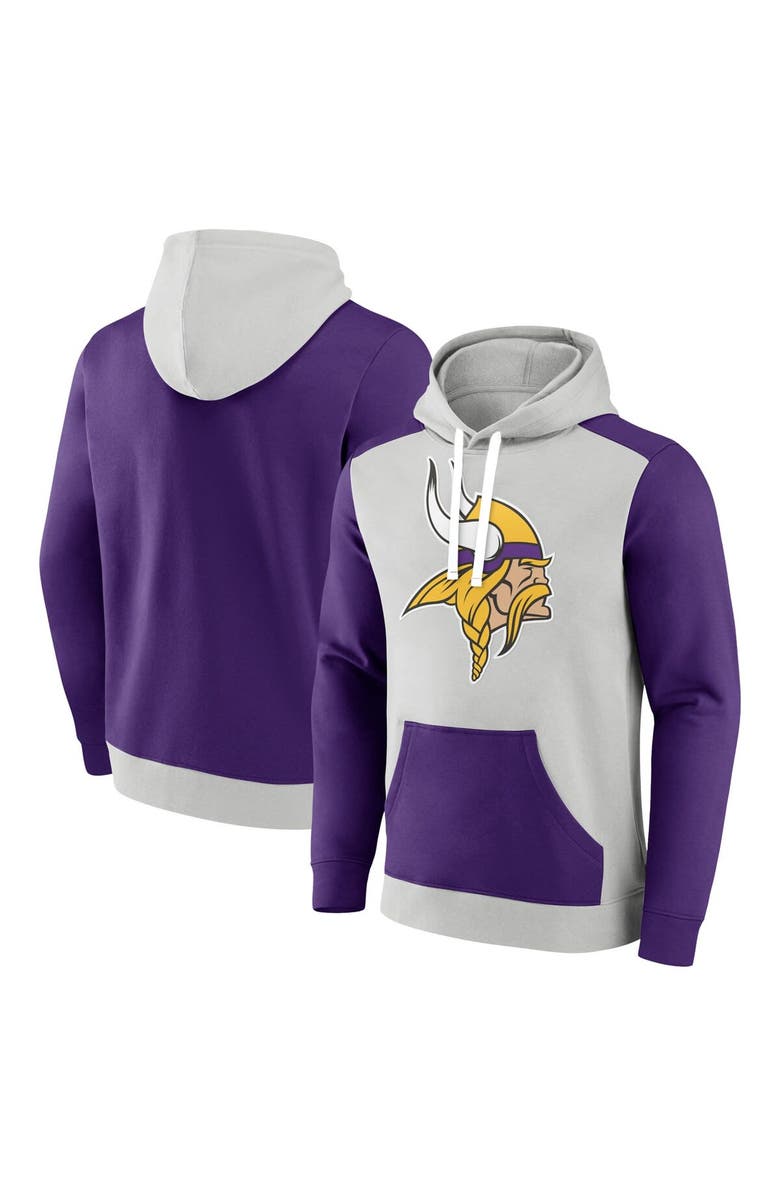 FANATICS Men's Fanatics Branded White/Purple Minnesota Vikings Primary Arctic Pullover Hoodie, Main, color, 