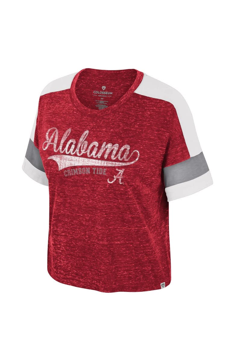 COLOSSEUM Women's Colosseum Crimson Alabama Crimson Tide Color Block Scoop Neck T-Shirt, Alternate, color, Crimson