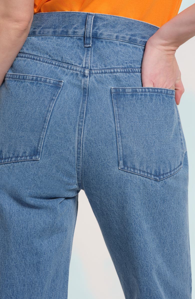 Isaac Mizrahi New York High Waist Straight Leg Jeans, Alternate, color, Denim