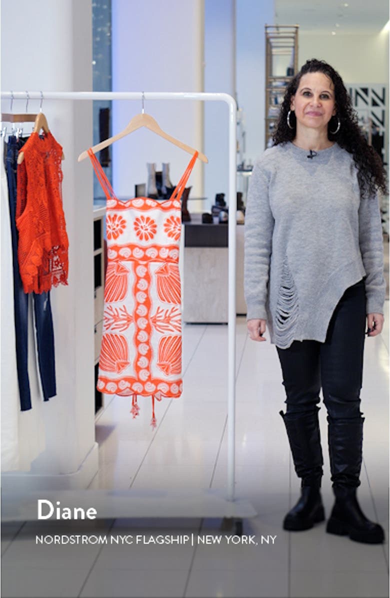 Ainika Shell Print Linen Minidress, sales video thumbnail