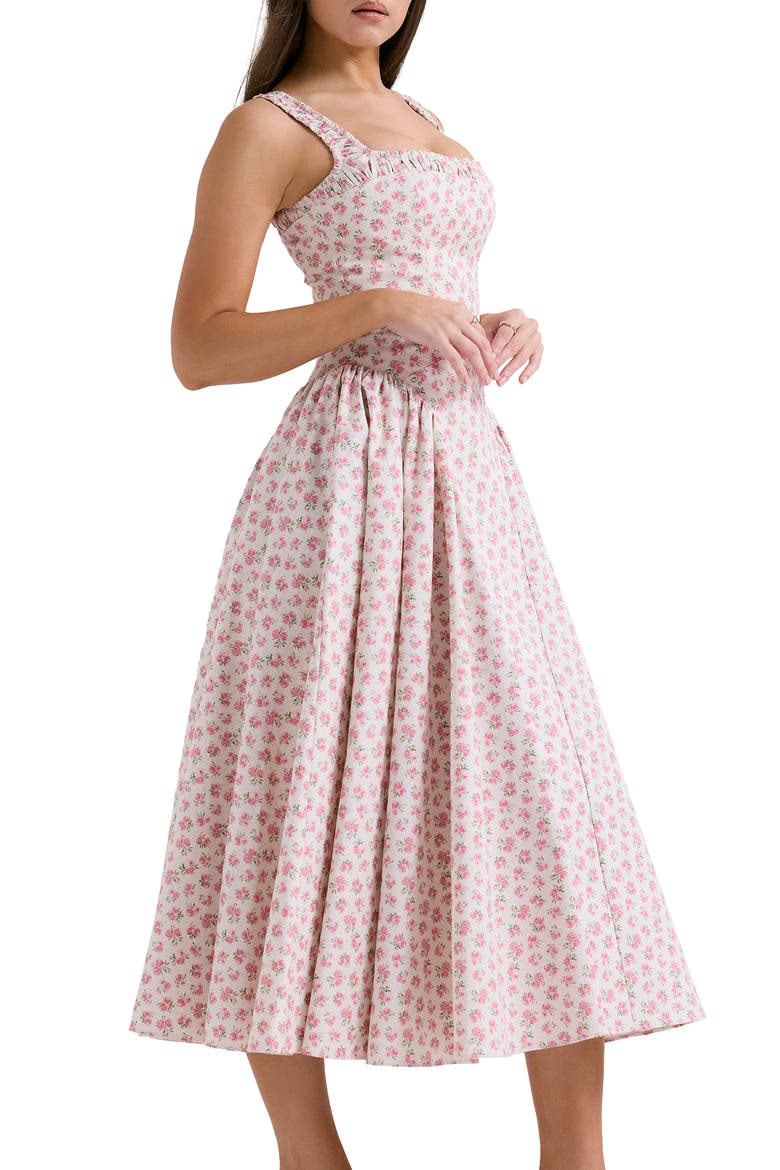 Dorothy Floral Stretch Cotton Dress, Alternate, color, PRINT COTTAGE