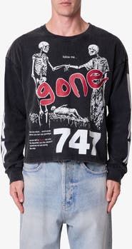 mnml Gone Skeleton Graphic Long Sleeve T-Shirt