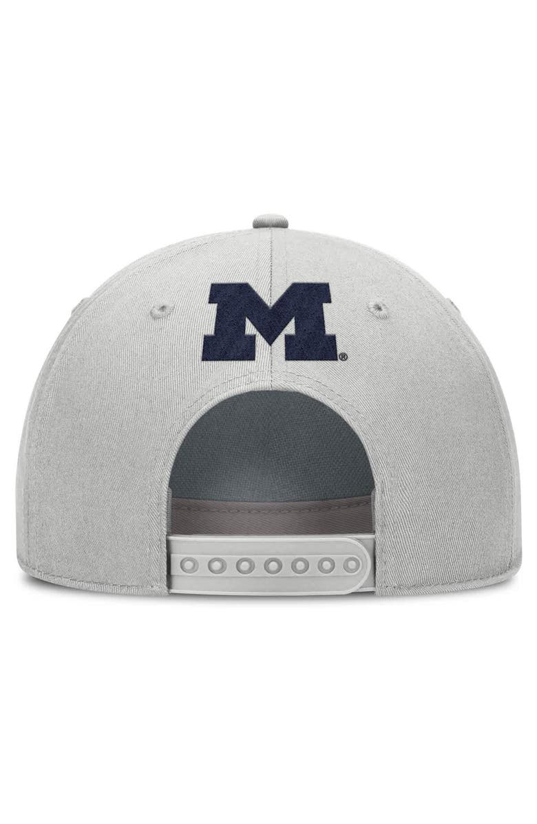 Jordan Brand Men's Jordan Brand Gray Michigan Wolverines 2025 Sideline Dust Pinched Rise Adjustable Hat, Alternate, color, Gray