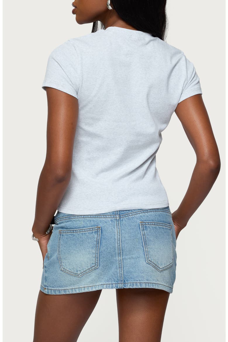 Sweet Berry Stretch Cotton T-Shirt, Alternate, color, GRAY-MELANGE