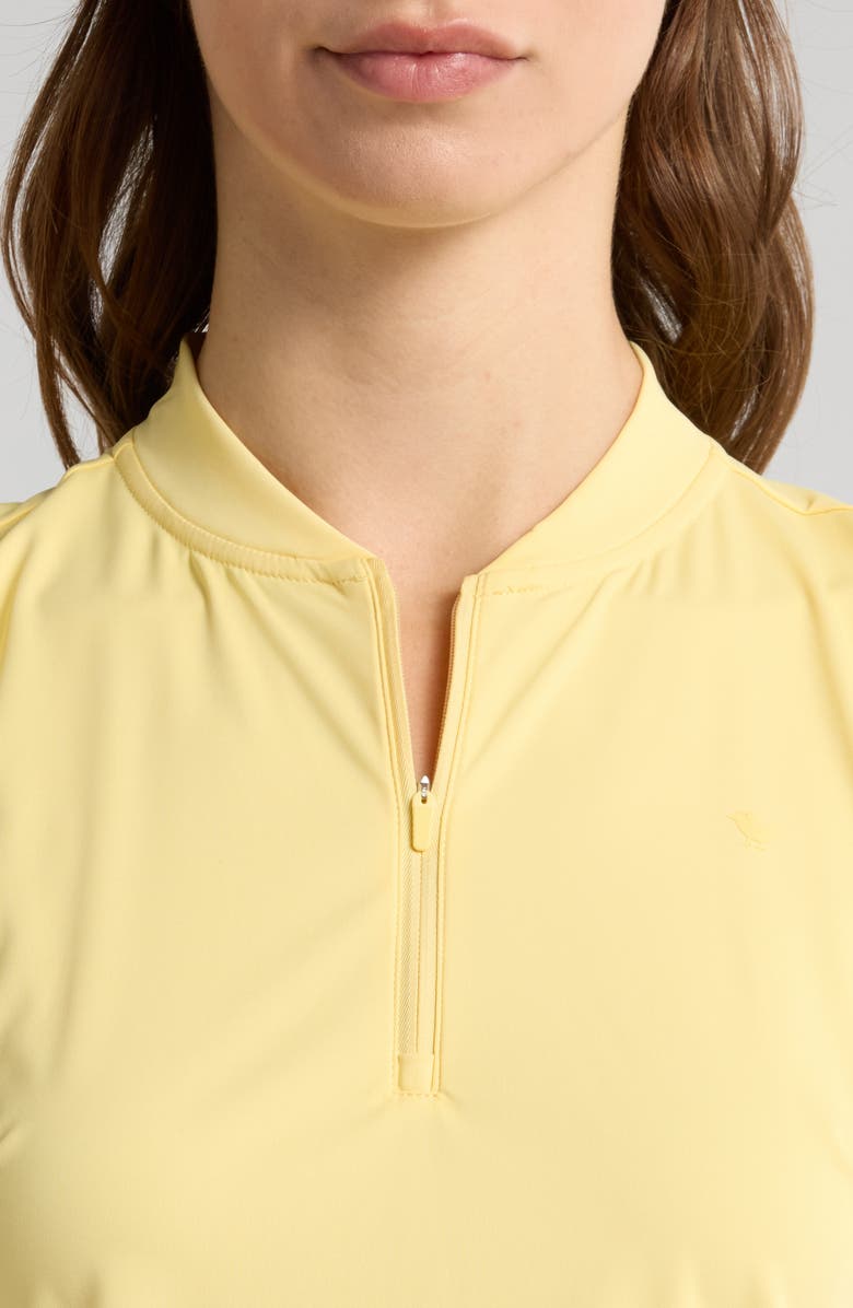 Bad Birdie Blade Collar Performance Golf Sleeveless Polo, Alternate, color, Pale Banana