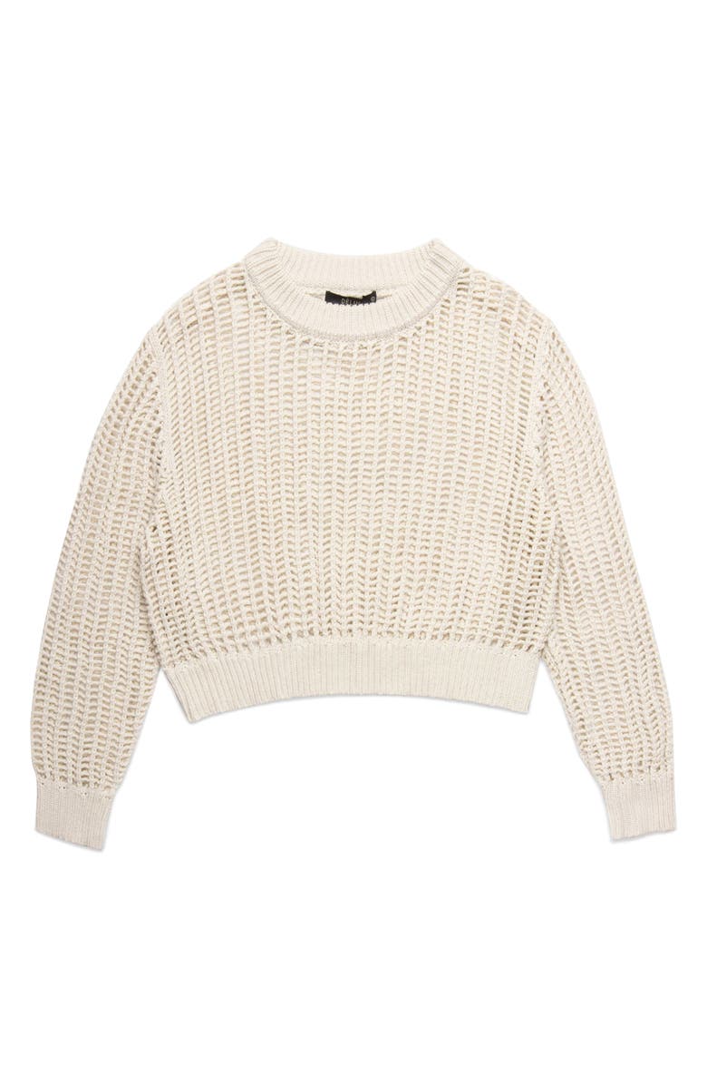 DELUC Einar Crop Open Stitch Sweater, Main, color, 