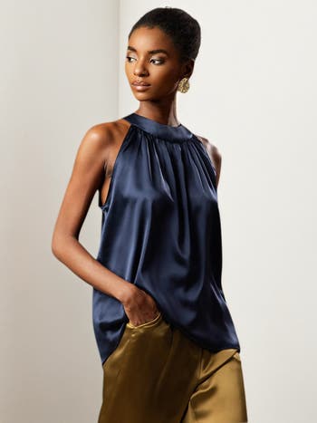 Off Shoulder 100 Silk Top 17