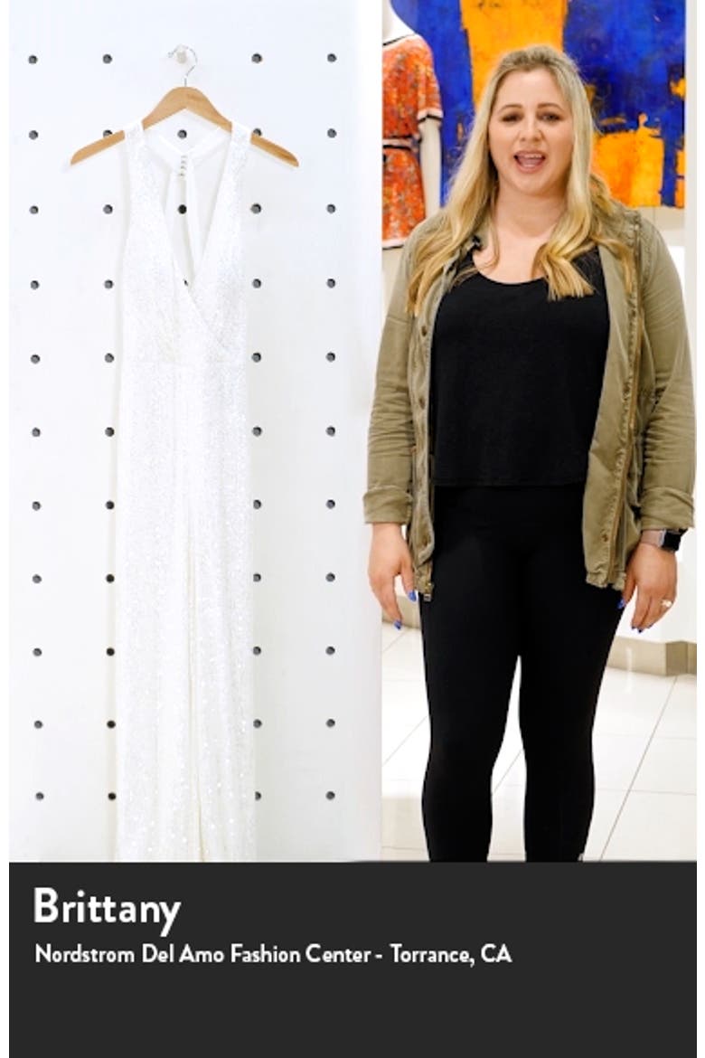 Long Sequin Jumpsuit with Criss Cross Back video