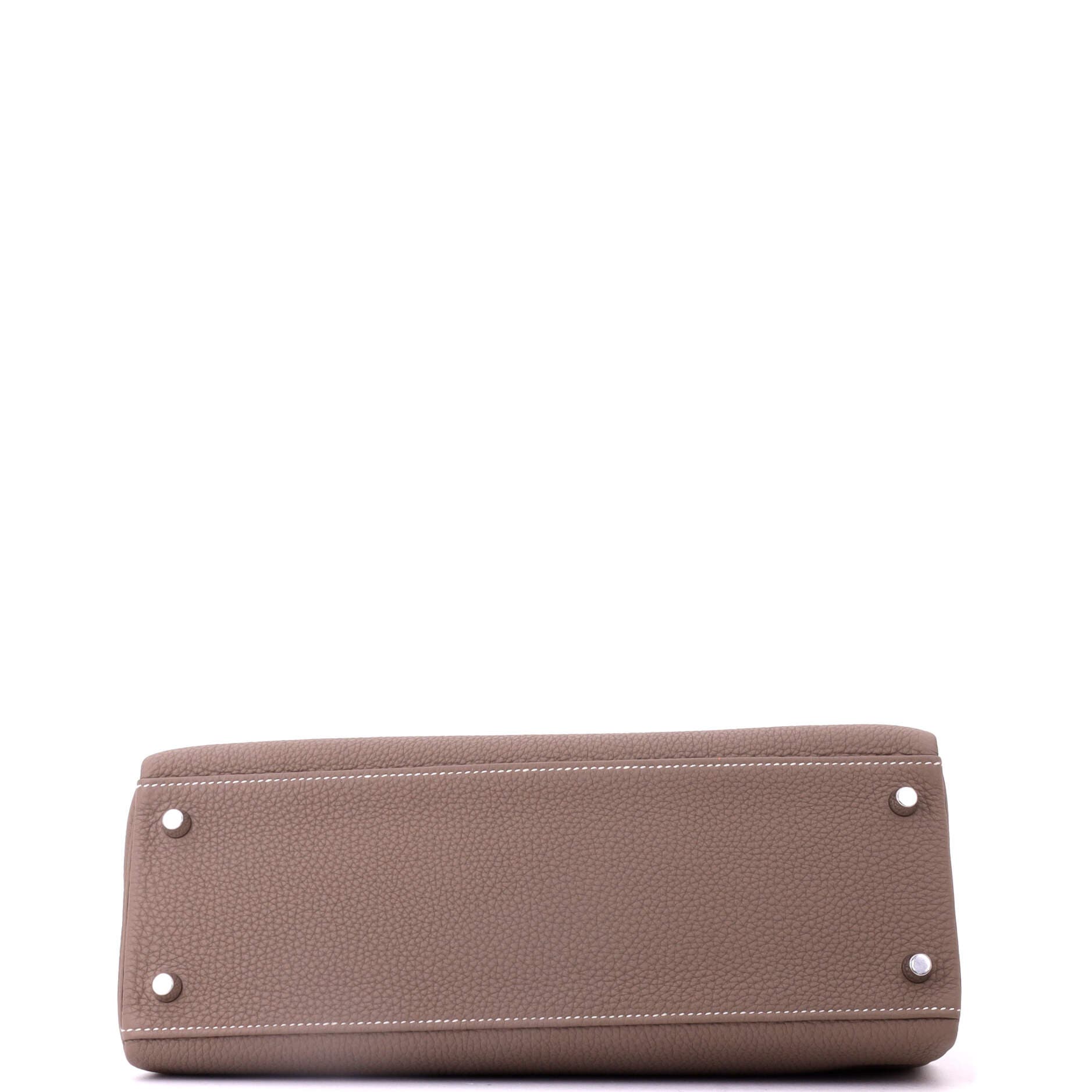 Pre-Owned Hermes Kelly Handbag Grey Togo with Palladium Hardware 32, Alternate, color, Etoupe