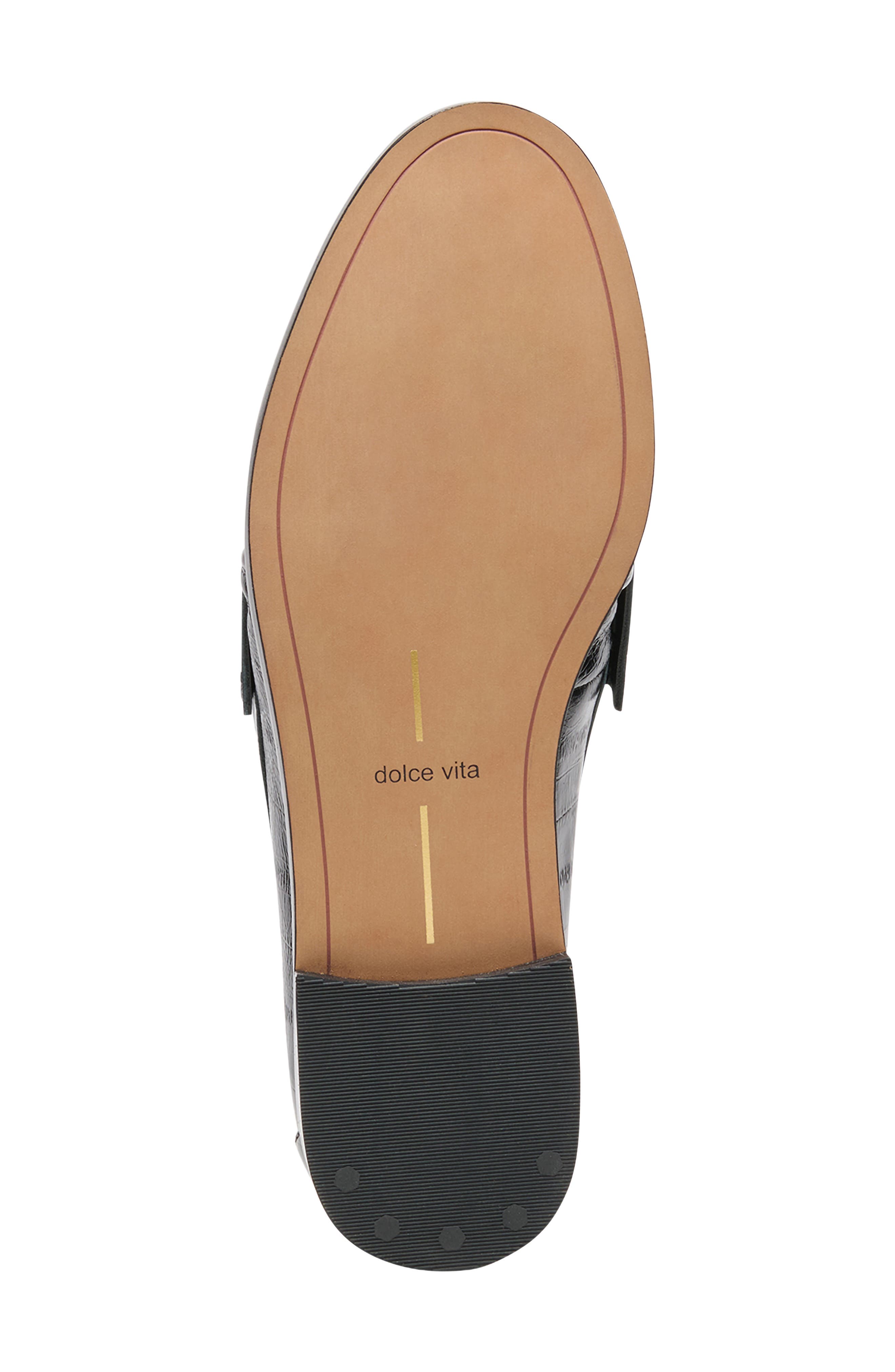 Baxen Penny Loafer, Alternate, color, NOIR EMBOSSED LEATHER