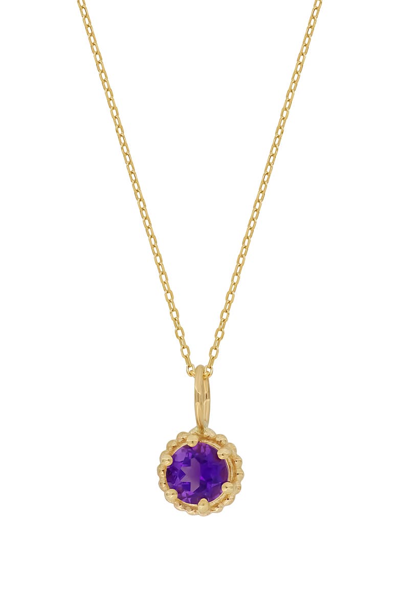 Bony Levy BLC Pendant Necklace - 0.2ct., Main, color, 14K Yellow Gold/ Amethyst