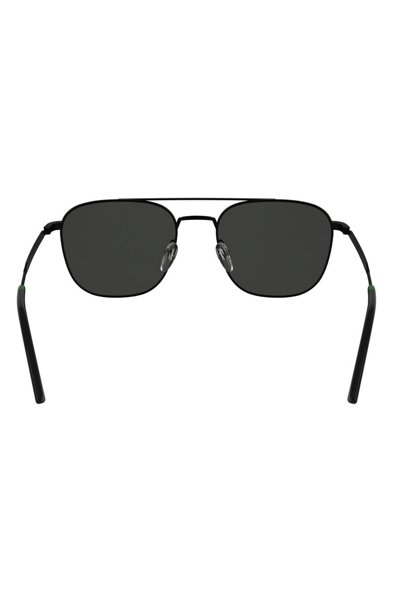 Lacoste Monogram 55mm Navigator Sunglasses, Alternate, color, Matte Black