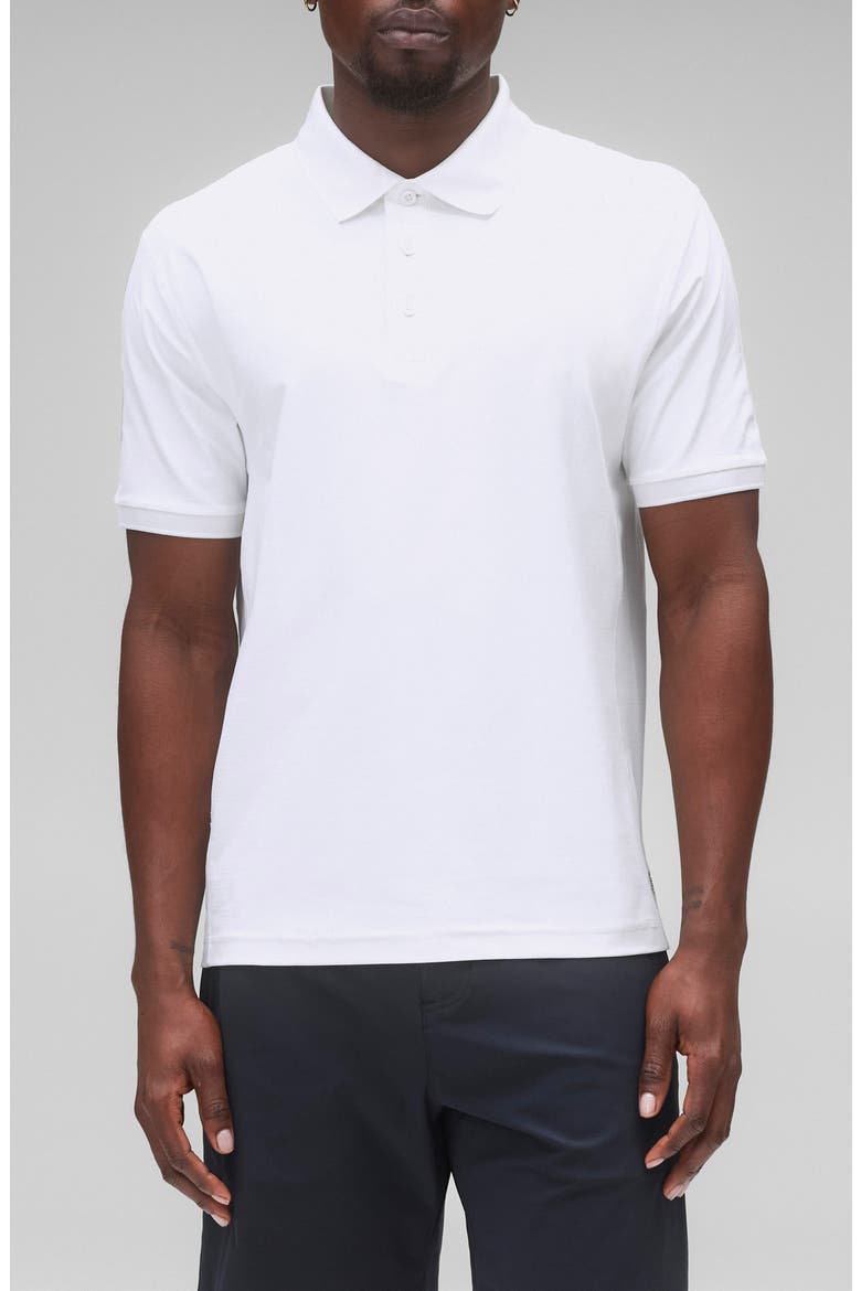 Playoff Tech Piqué Polo, Main, color, WHITE
