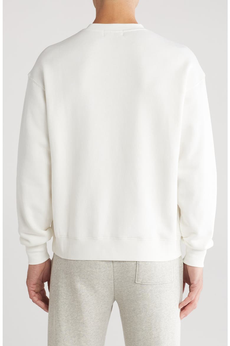 Newport Crewneck Cotton Graphic Sweatshirt, Alternate, color, WHITE