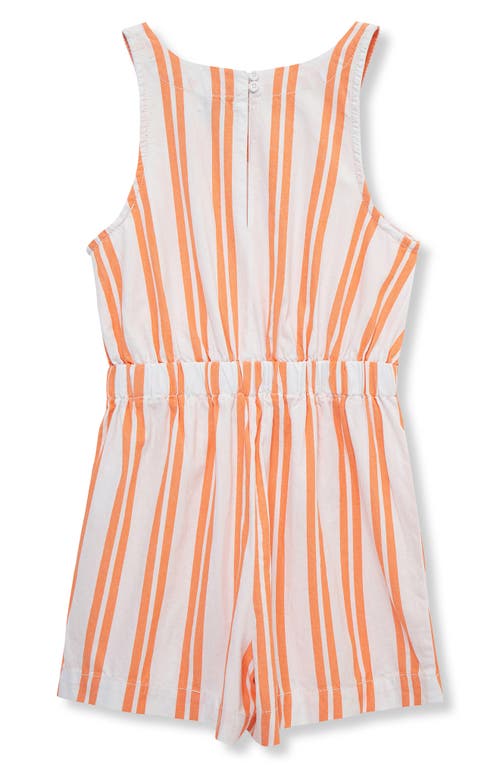 Habitual Kids Kids' Stripe Cotton Faux Wrap Romper In Multi