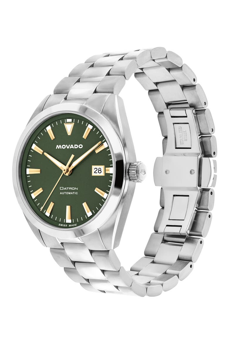 Datron Automatic Bracelet Watch, 40mm, Alternate, color, GREEN