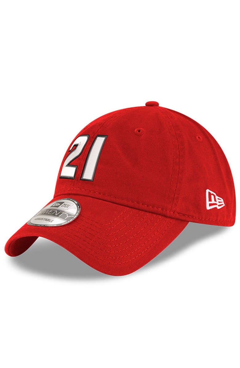 New Era Men's New Era Scarlet Harrison Burton Enzyme Washed 9TWENTY Adjustable Hat, Main, color,