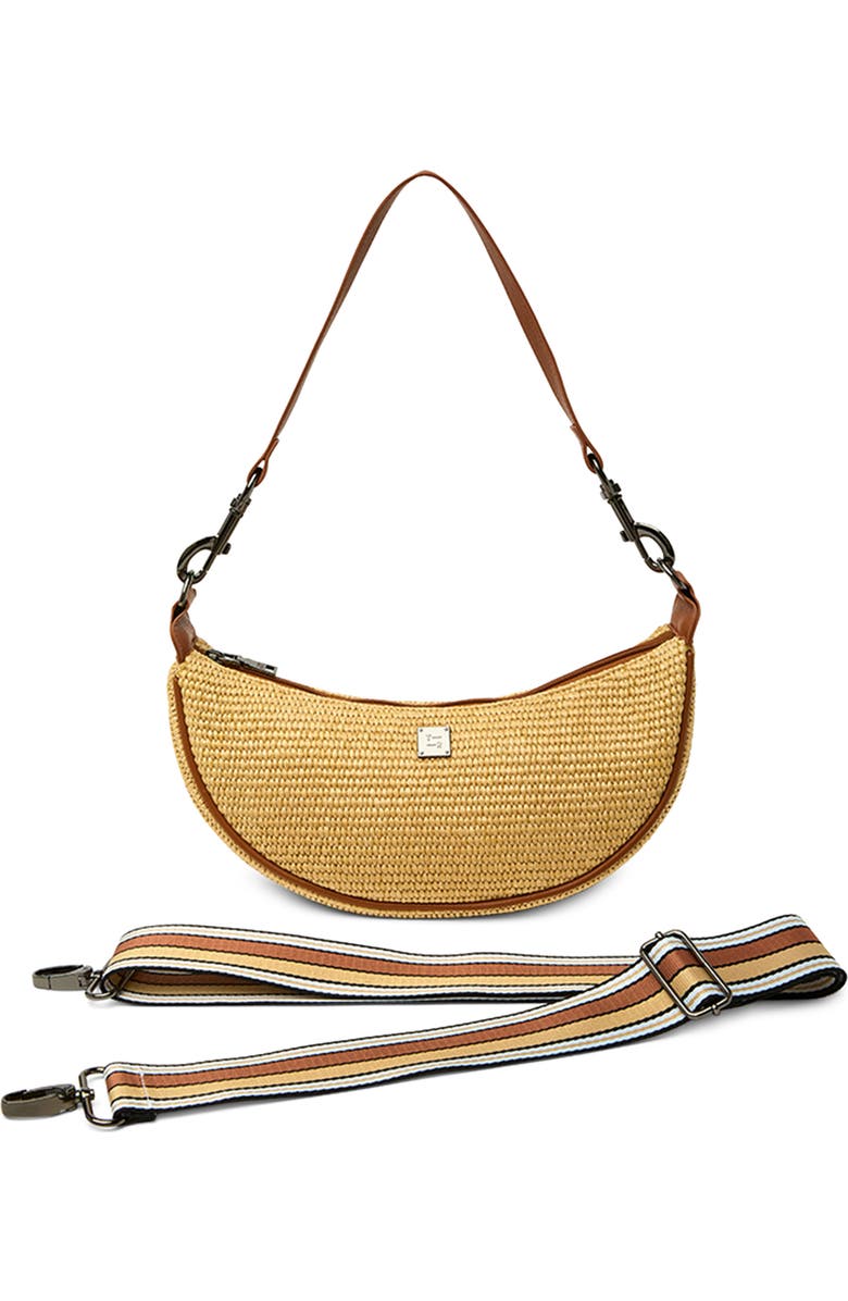 THINK ROYLN Moonlighting Raffia Shoulder Bag, Alternate, color,