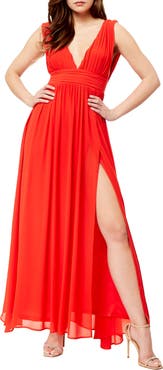Love By Design Athen Plunging V-Neck Maxi Dress