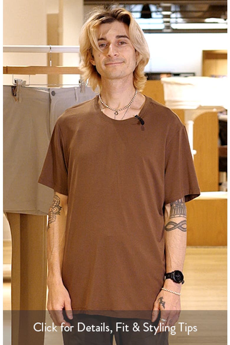 Stretch Modal & Silk Blend Pajama T-Shirt video