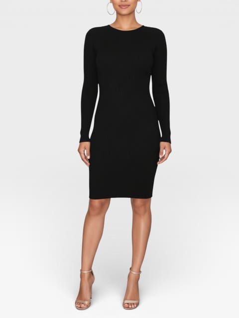 Katerina Crew Neck Sweater Mini Dress
