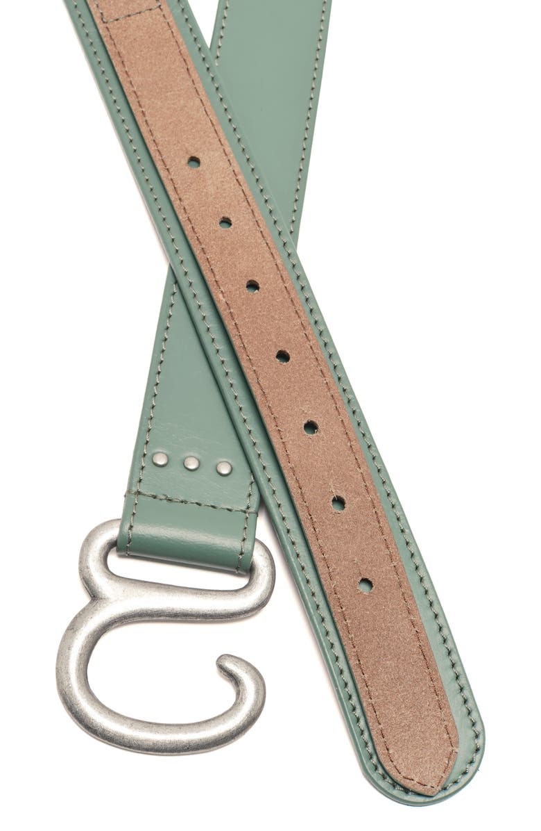 Free People WTF Arlo Leather Hip Belt, Alternate, color, Secret Sage