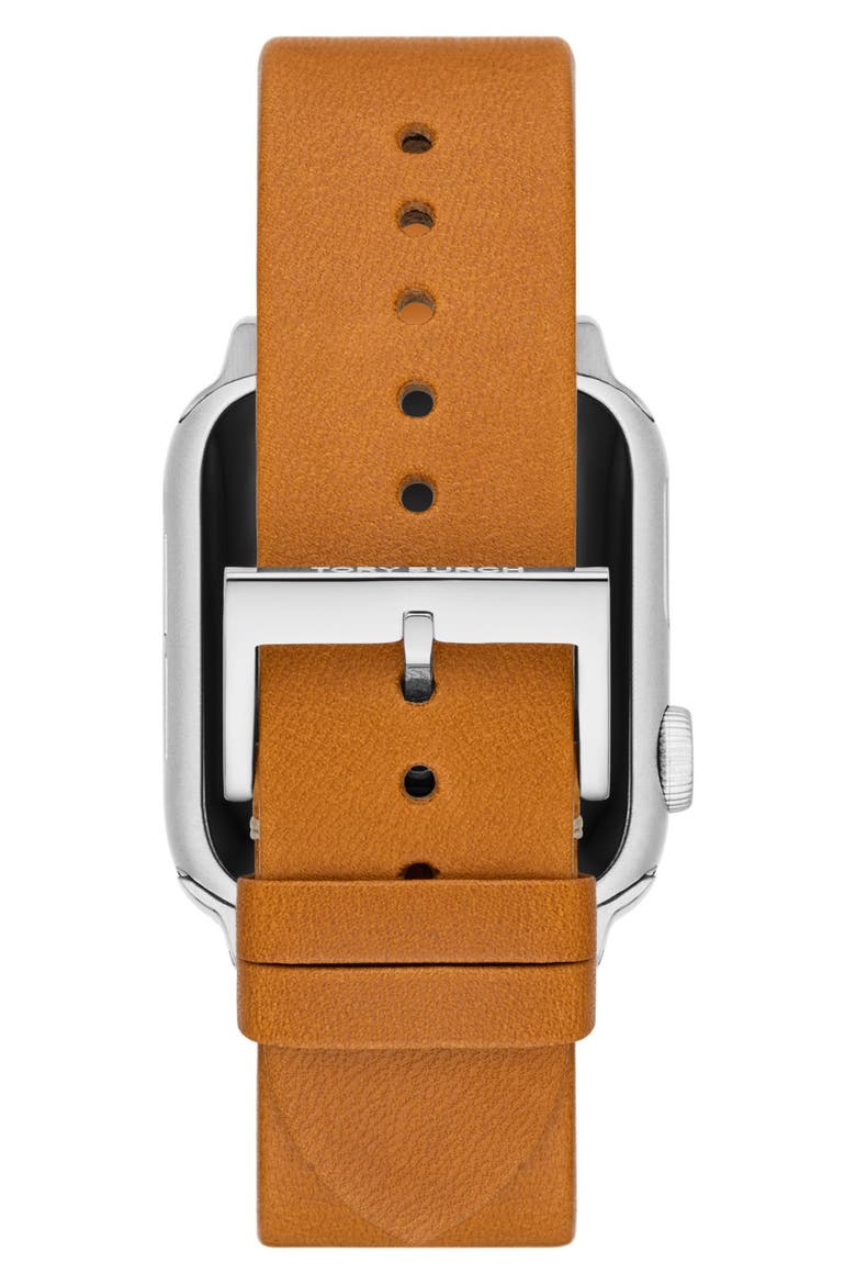 The McGraw Leather 20mm Apple Watch® Watchband, Alternate, color, BROWN