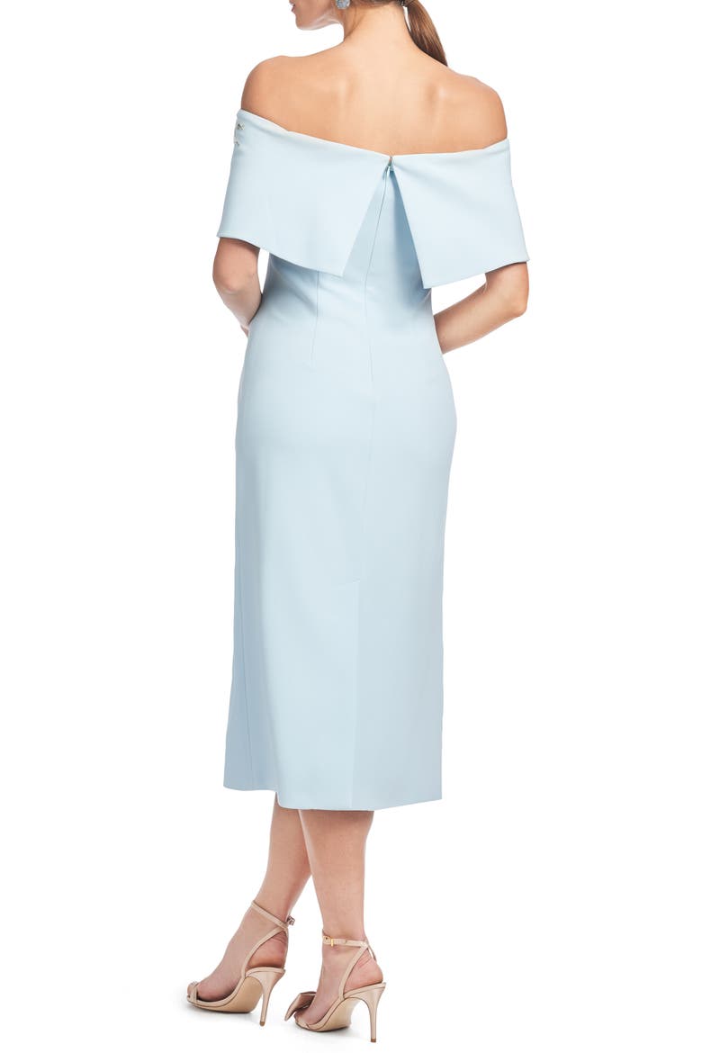 Naira Beaded Off the Shoulder Gown, Alternate, color, ICE BLUE