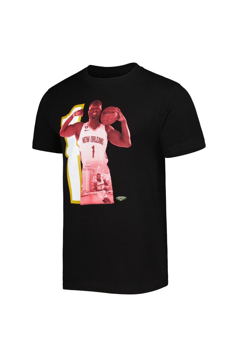 Men's Stadium Essentials Zion Williamson Black New Orleans Pelicans Player Metro T-Shirt, Alternate, color, Black