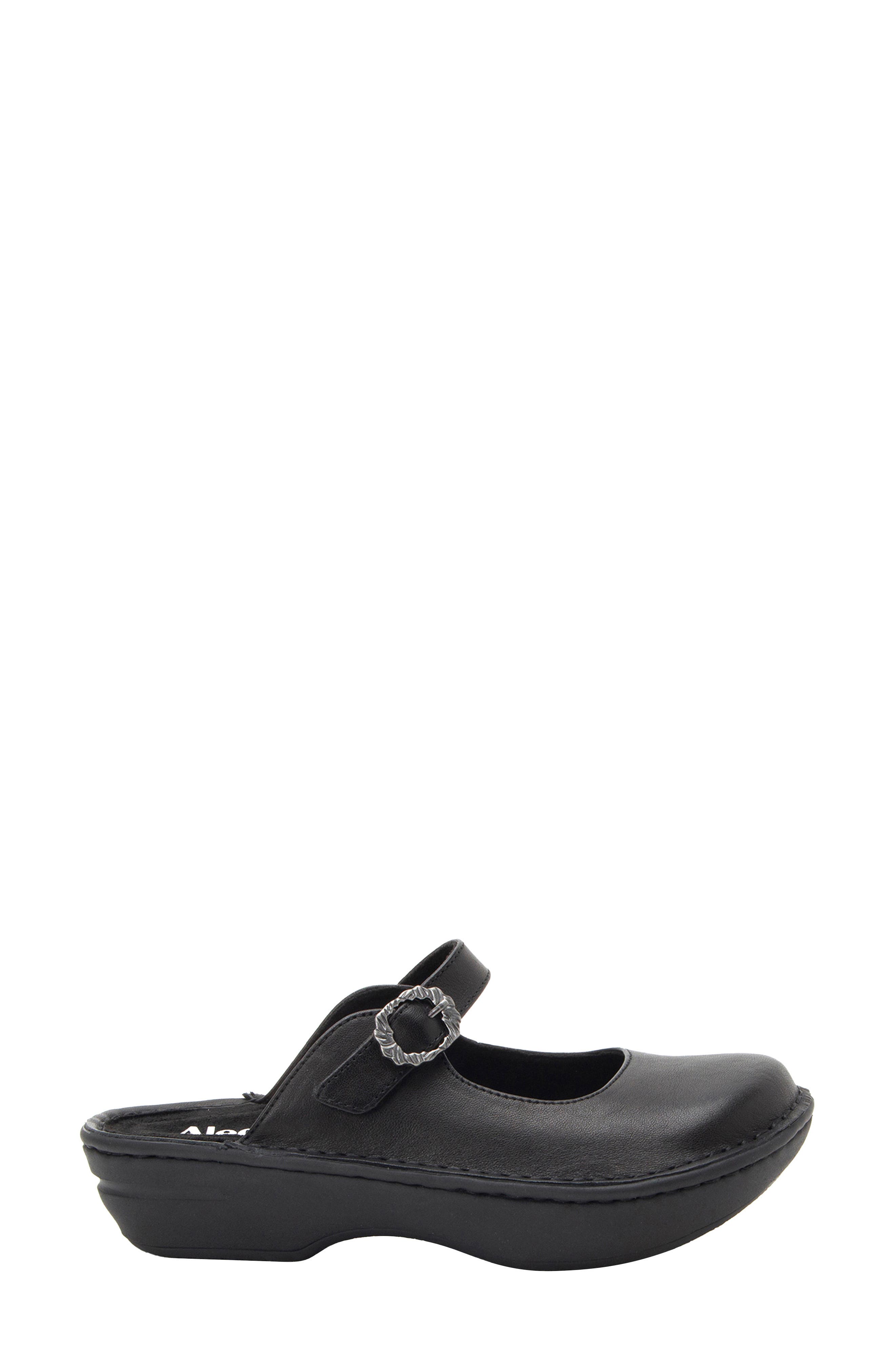 Fabel Flat Mule, Alternate, color, 6518 WASHED BLACK