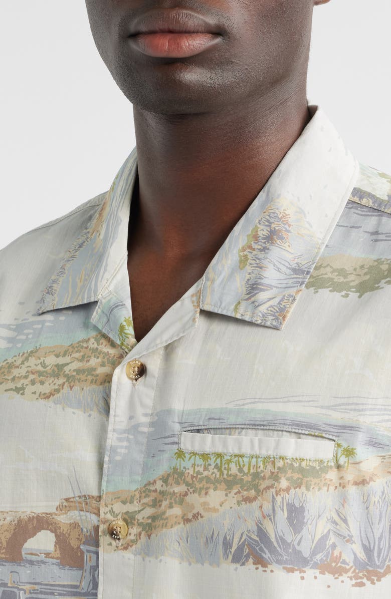 DARK SEAS Anacapa Cotton Poplin Camp Shirt, Alternate, color, Light Blue