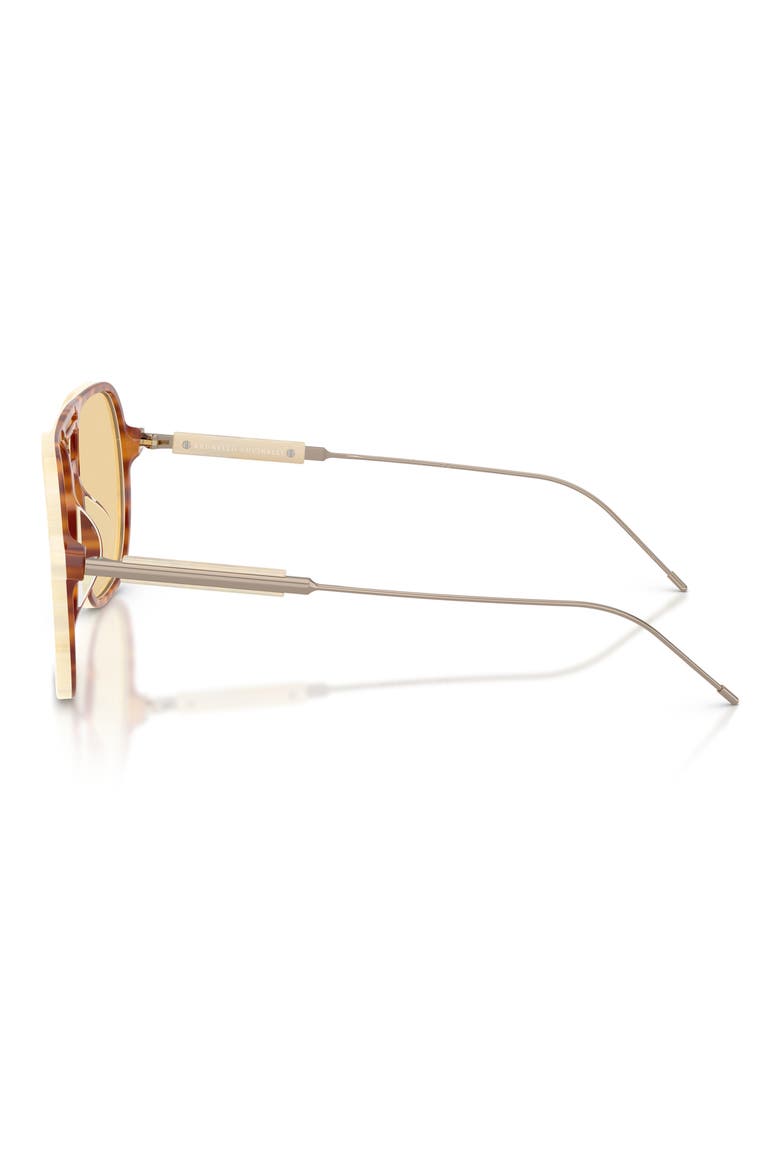 57mm Pillow Sunglasses, Alternate, color, BLONDE HAVANA/ YELLOW