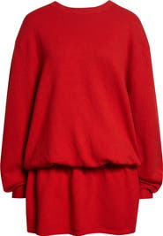 Sandy Liang Kazia Oversize Long Sleeve Sweater Dress