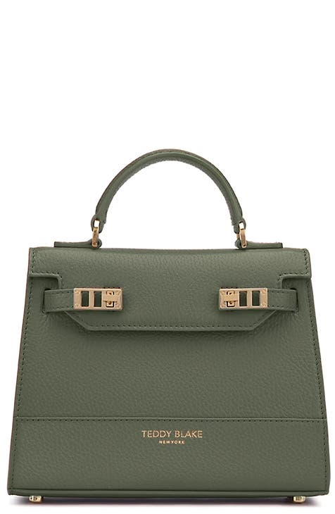 Large green handbag best sale