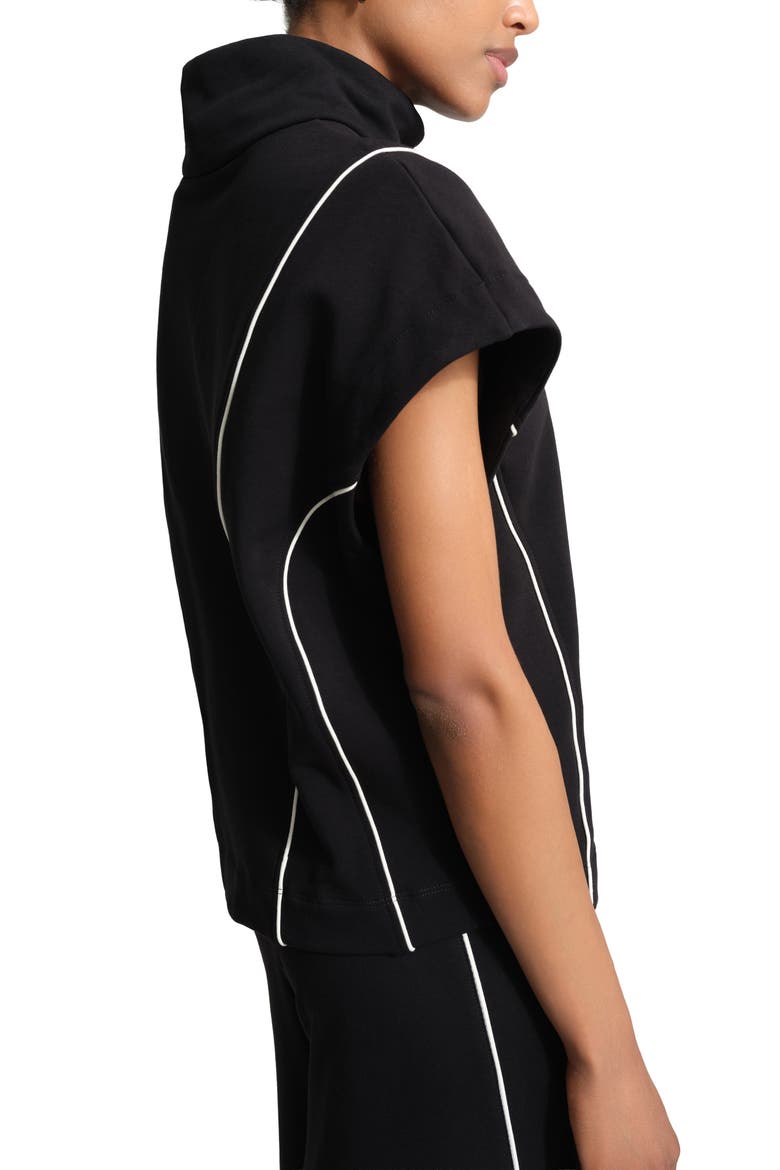 Alva Mock Neck Knit Top, Alternate, color, BLACK