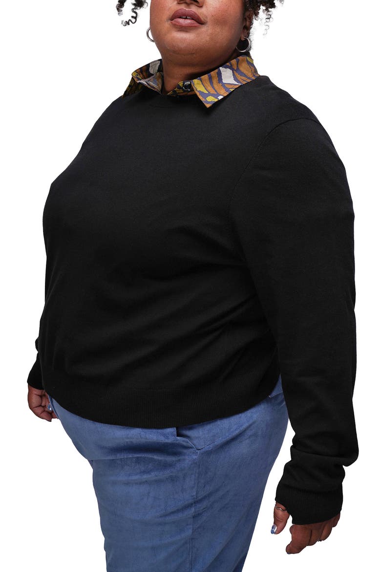 The Everyday Crew Neck Sweater, Alternate, color, BLACK