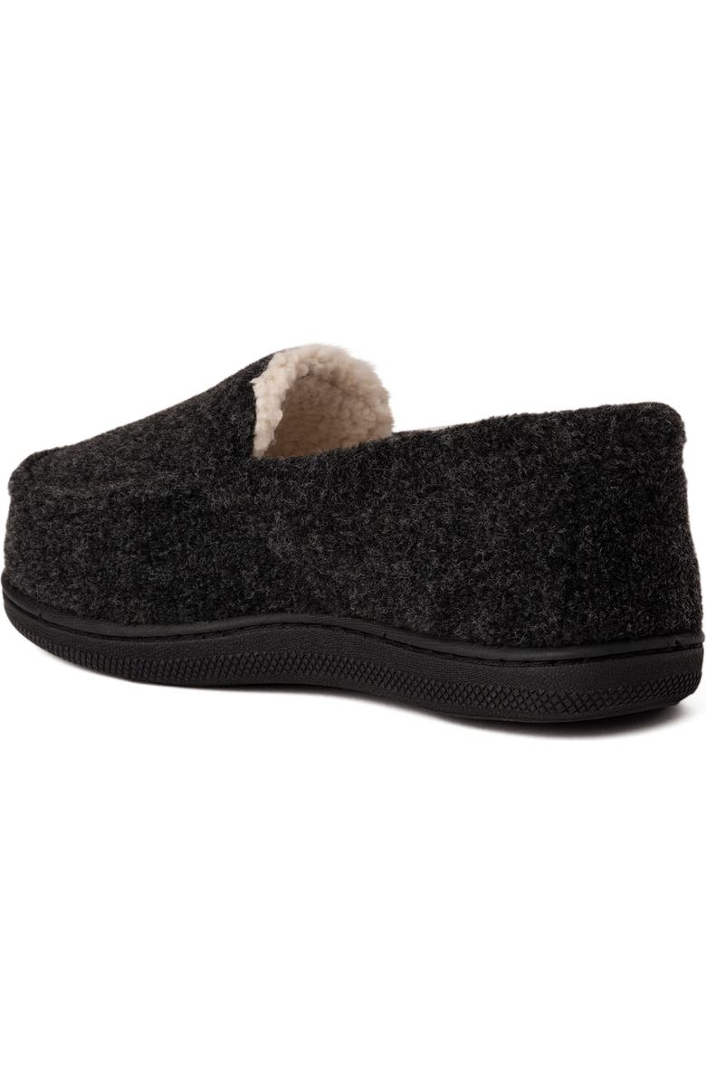 DEARFOAMS Kids Amari Moccasin Slipper, Alternate, color, Black