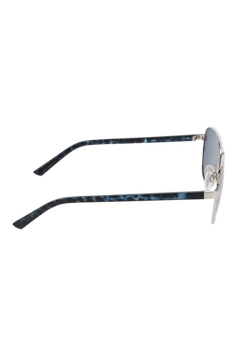 55mm Aviator Sunglasses, Alternate, color, SILVER