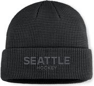 FANATICS Men's Fanatics Black Seattle Kraken Authentic Pro Road Cuffed Knit Hat