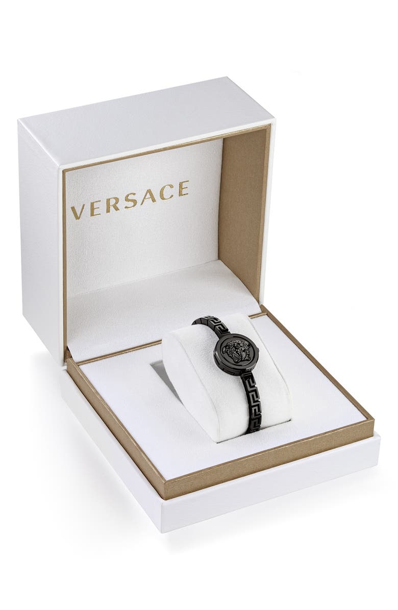 Versace Medusa Secret Bracelet Watch, 25mm, Alternate, color, Black