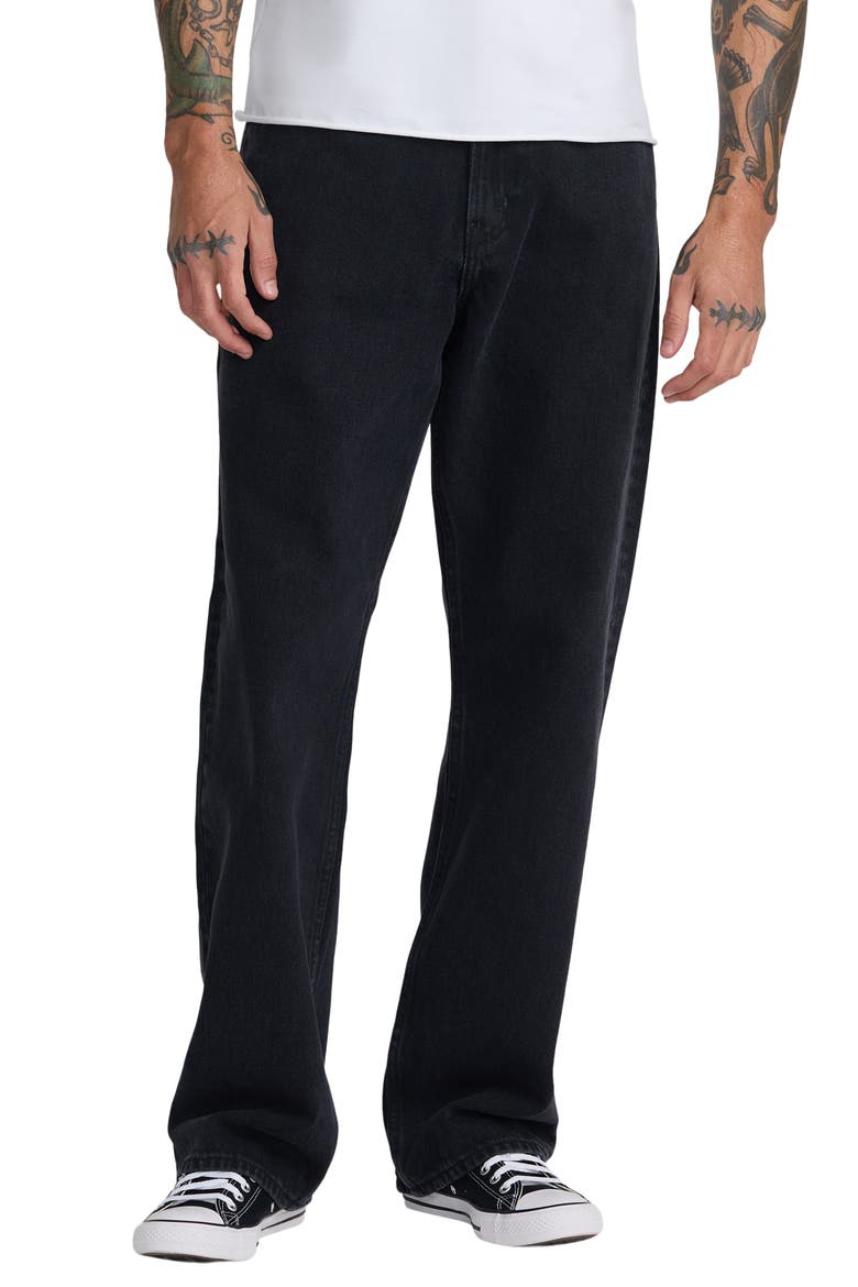 Americana Dayshift Relaxed Straight Fit Jeans, Main, color, VINTAGE BLACK