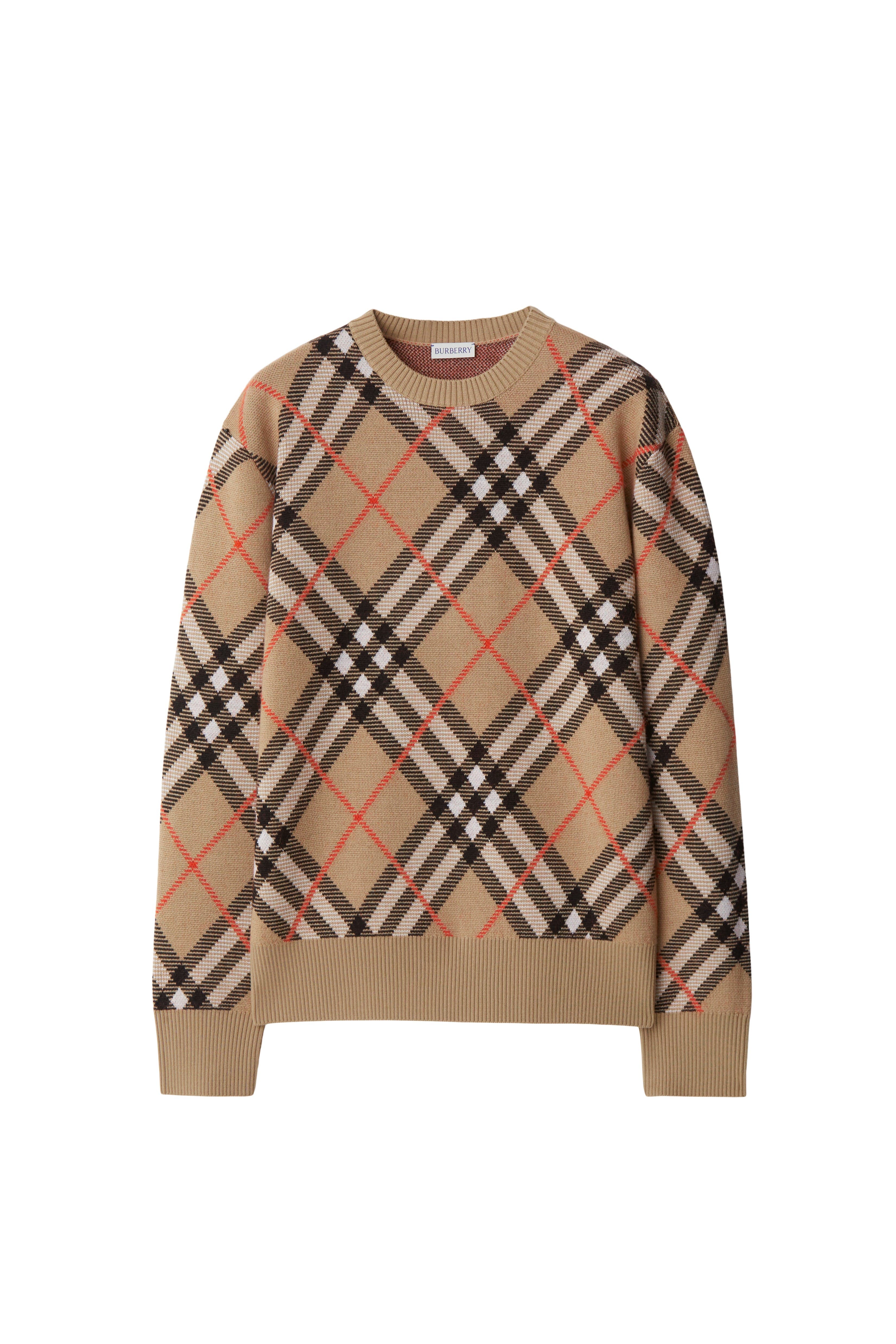 Check Wool Mohair Blend Sweater - image 2